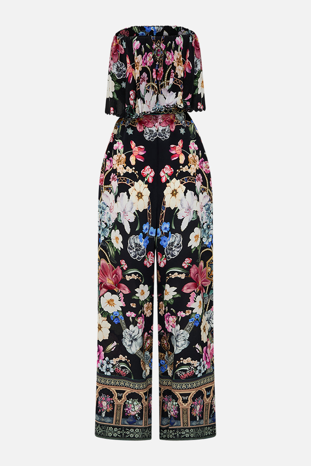 STRAPLESS JUMPSUIT WITH FRILL MIDNIGHT IN MONSERRATE