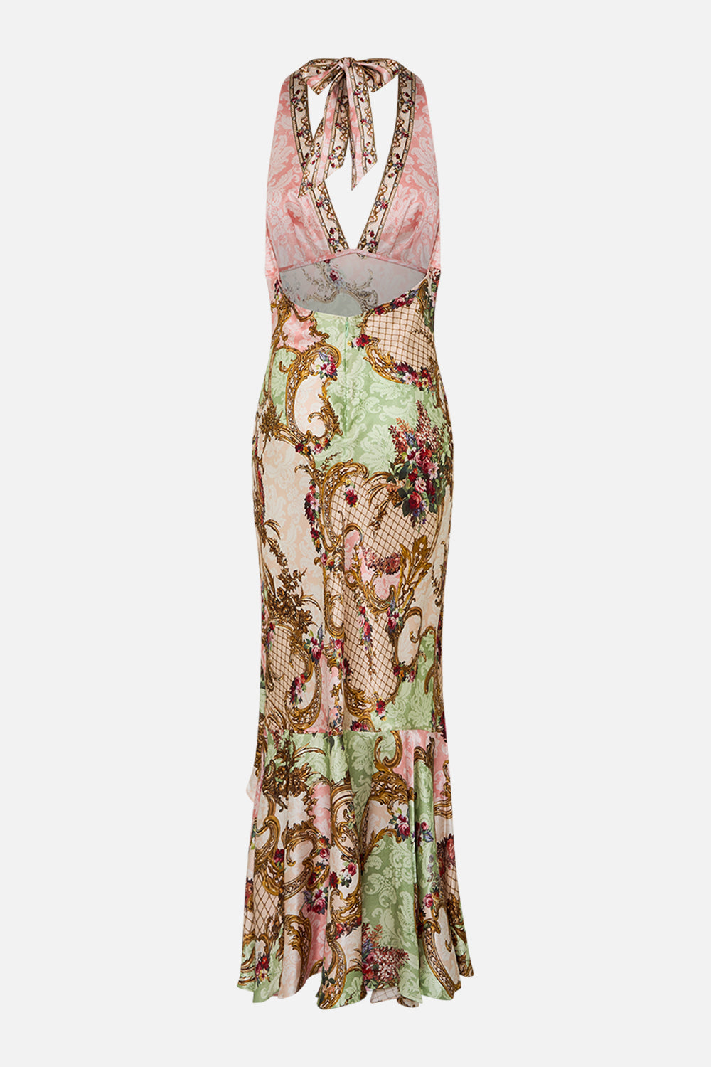 VESTIDO SESGADO CON BAJO CON VOLANTE THE QUEENS QUARTERS