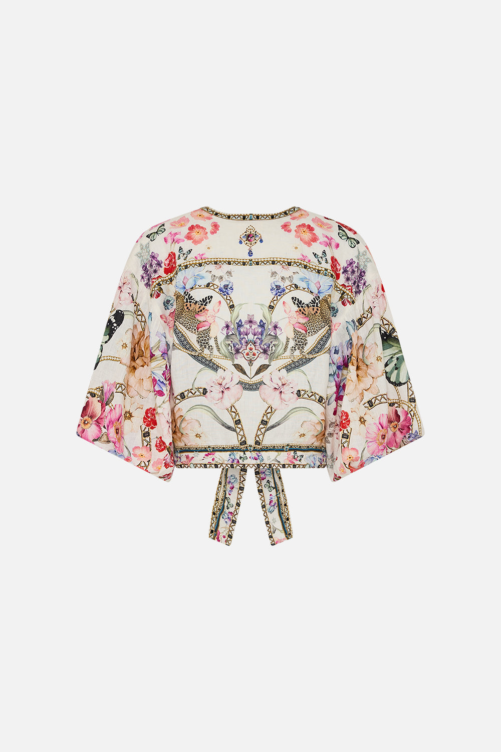 TIE FRONT PUFF SLEEVE TOP MONSERRATE MAGIC