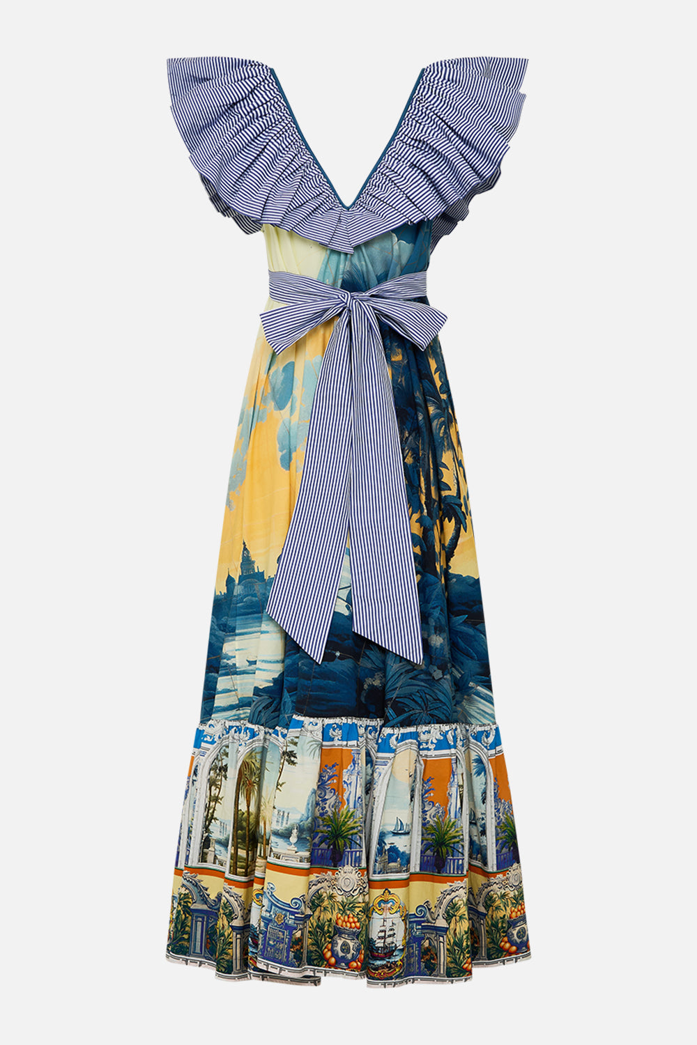 FRILL NECK DRESS WITH HARDWARE SONG OF SAINT ANTHONY