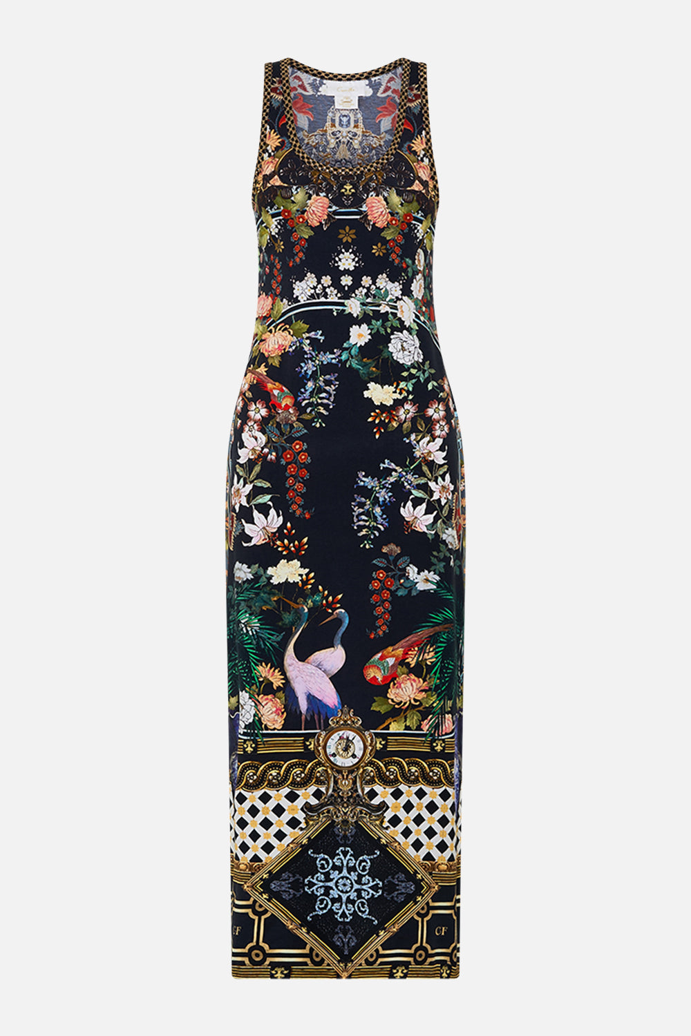 JERSEY SCOOP NECK TANK DRESS PALACIO POETRY