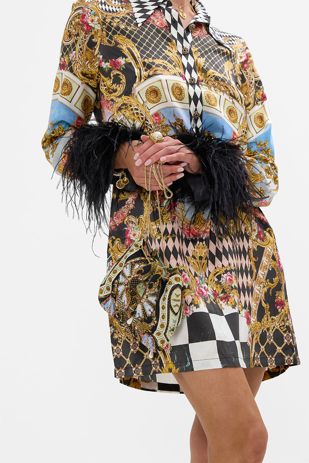 BOLSO CON CORDÓN Y CADENA MONARCHY MANIA