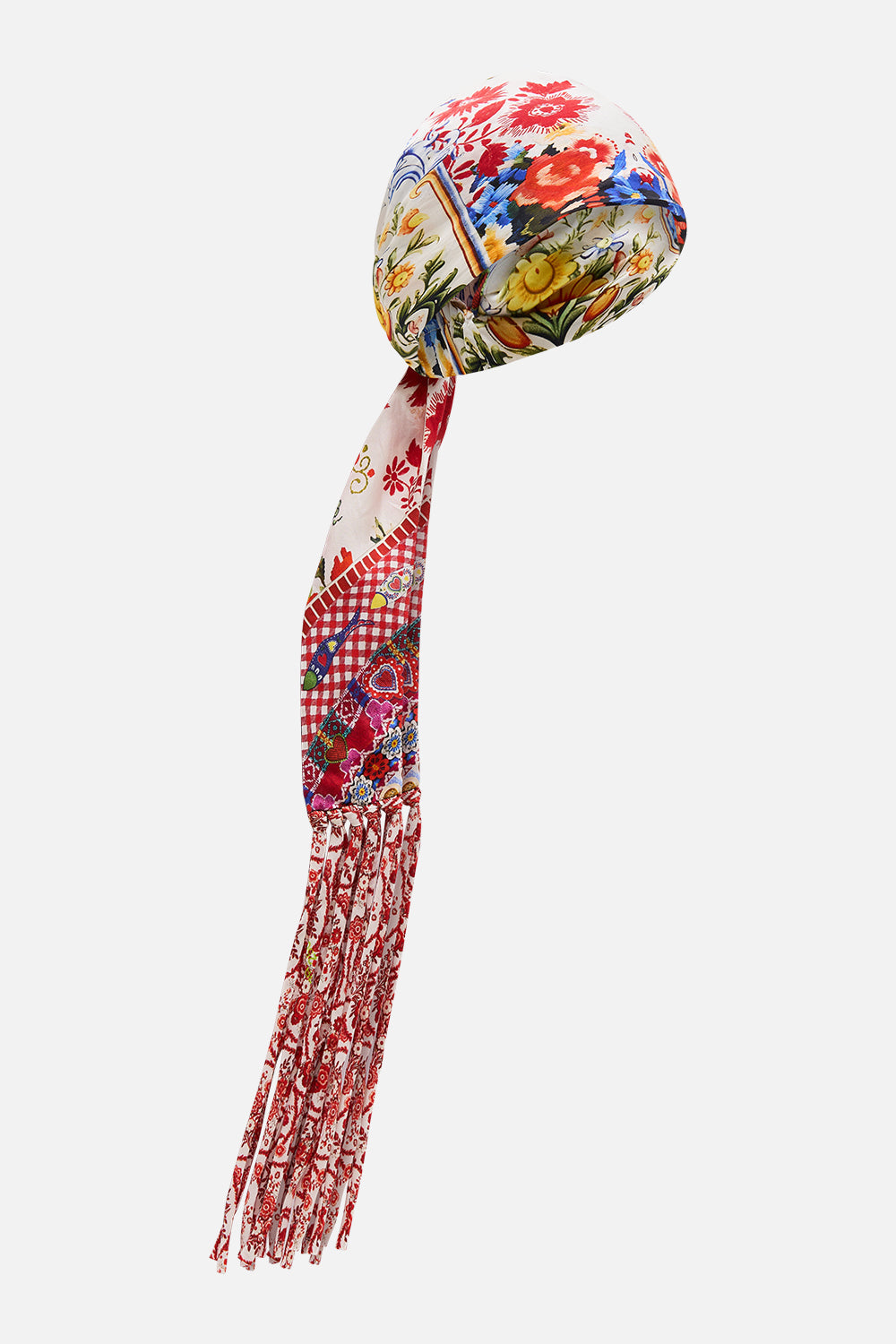 HEADSCARF WITH TASSELS FAITH, LUCK & JUSTICE