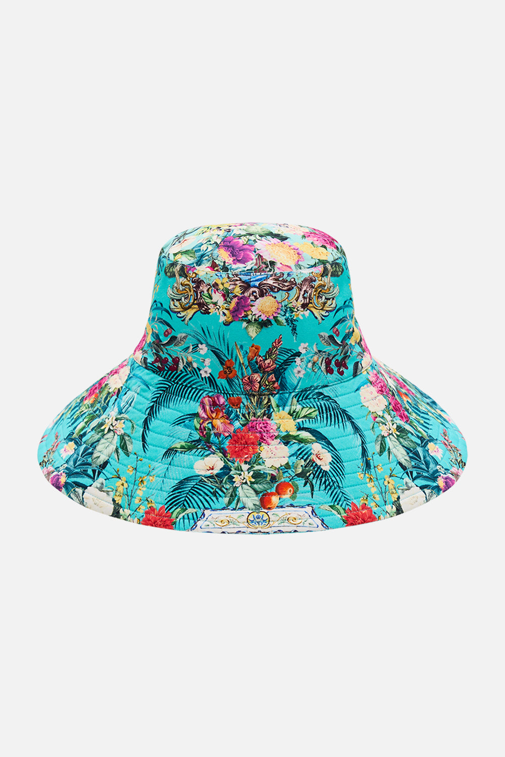 CAMILLA Wide Brim Bucket Hat in Gardens Of Queluz print