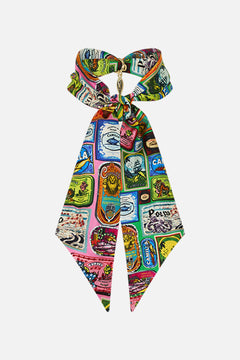 SKINNY NECK SCARF WITH TRINKET SALTY SPLENDOUR