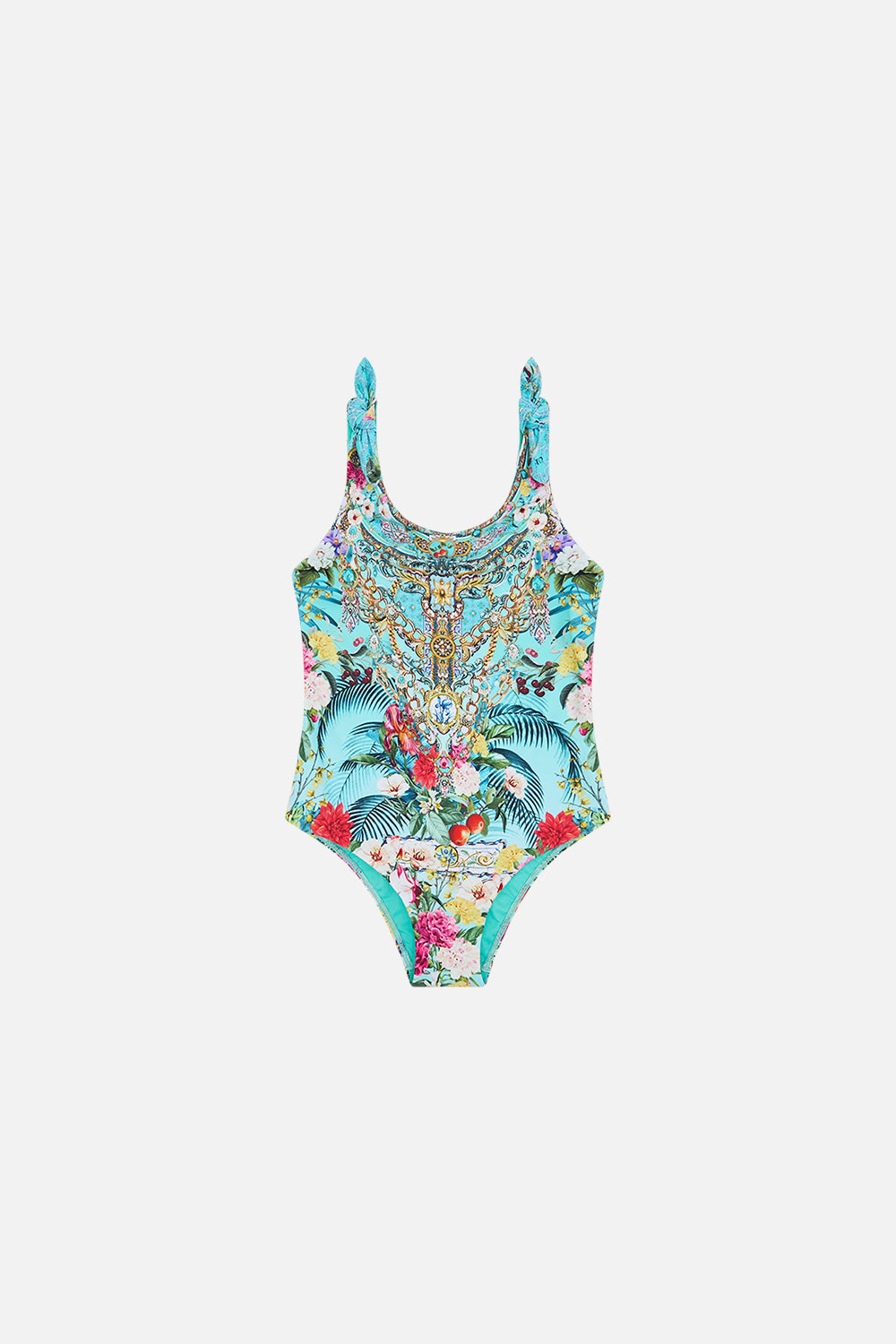 CAMILLA Kids Tie Shoulder One Piece 12-14 in Gardens Of Queluz print
