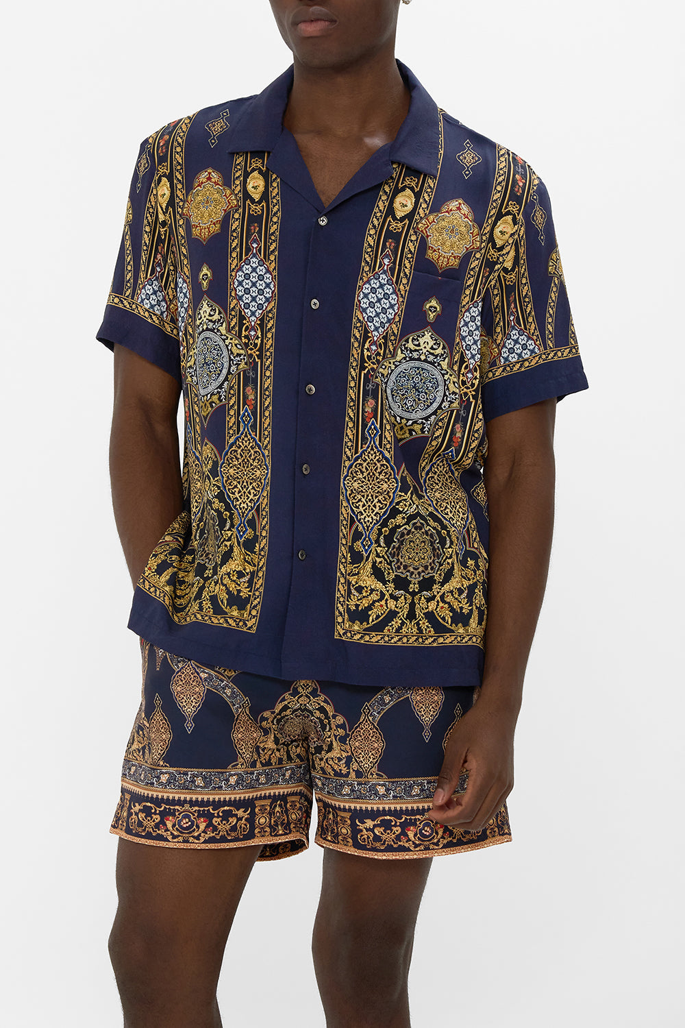 The CAMILLA short sleeve camp collared shirt from our print the imperial gate
