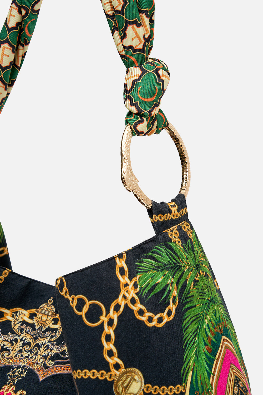 Inside view of CAMILLA beach bag in Jealousy And Jewels print
