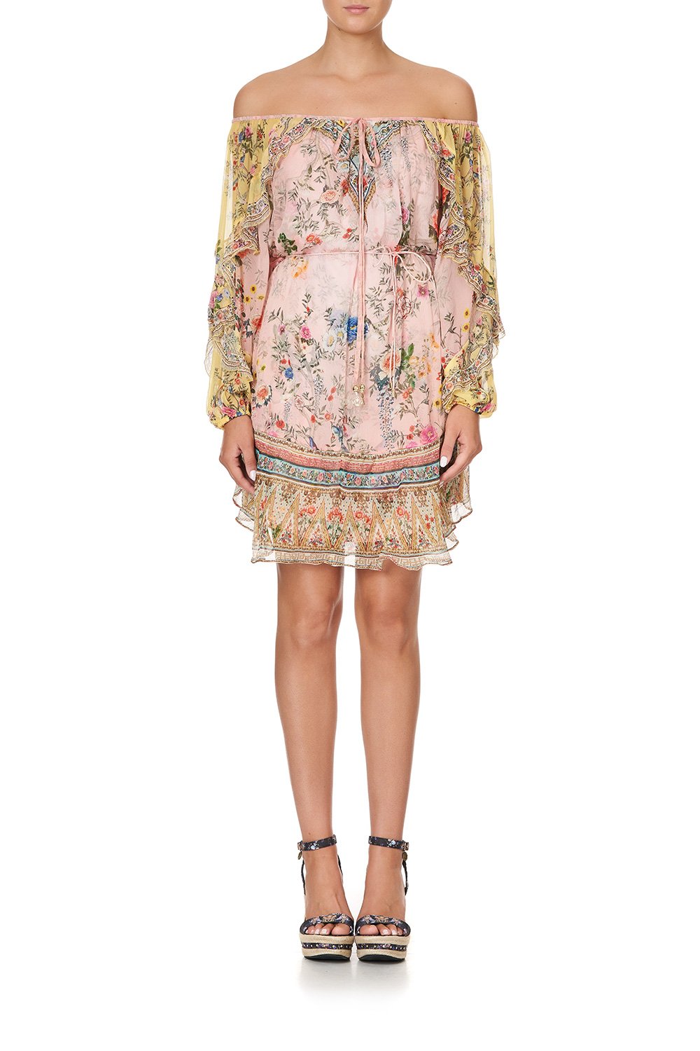 BLOUSON FRILL SLEEVE DRESS PARTY IN THE PALACE