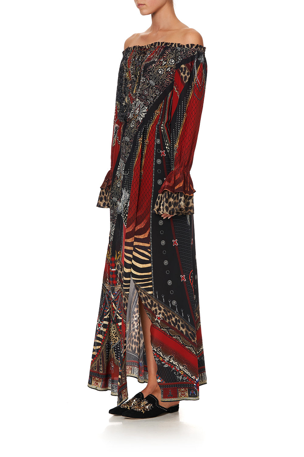 DROP SHOULDER SPLIT DRESS LONDON CALLING