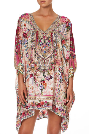 SHORT KAFTAN WITH CUFF SUMMONED BY A ROSE