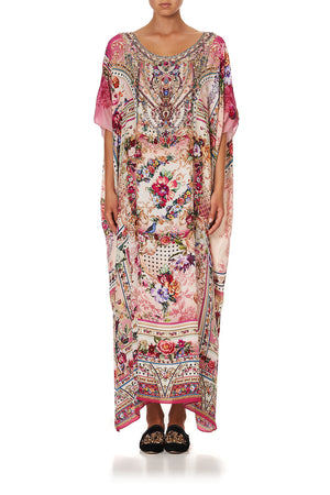 ROUND NECK KAFTAN SUMMONED BY A ROSE