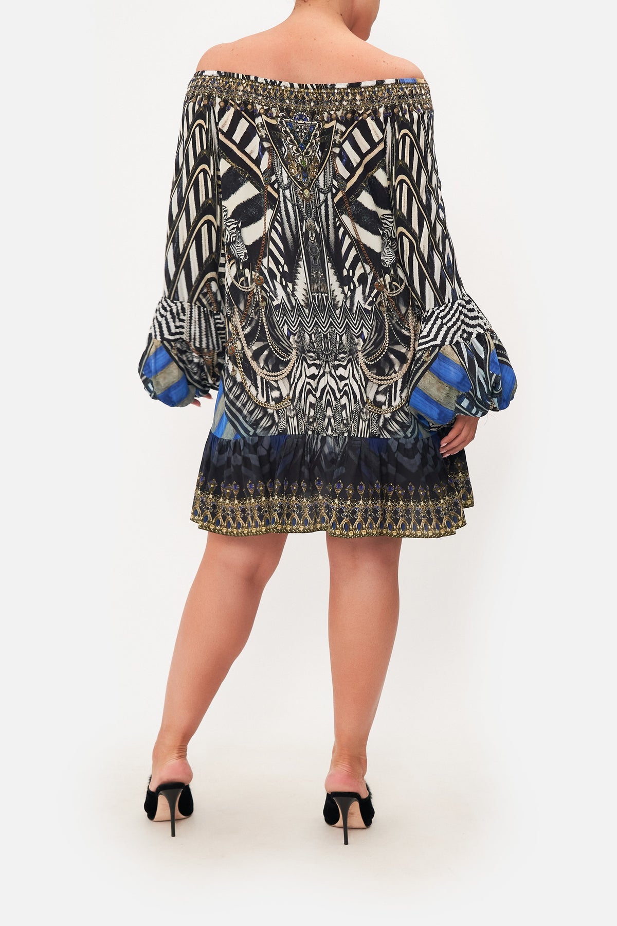 BLOUSON SLEEVE A LINE FRILL DRESS KNIGHT OF THE WILD