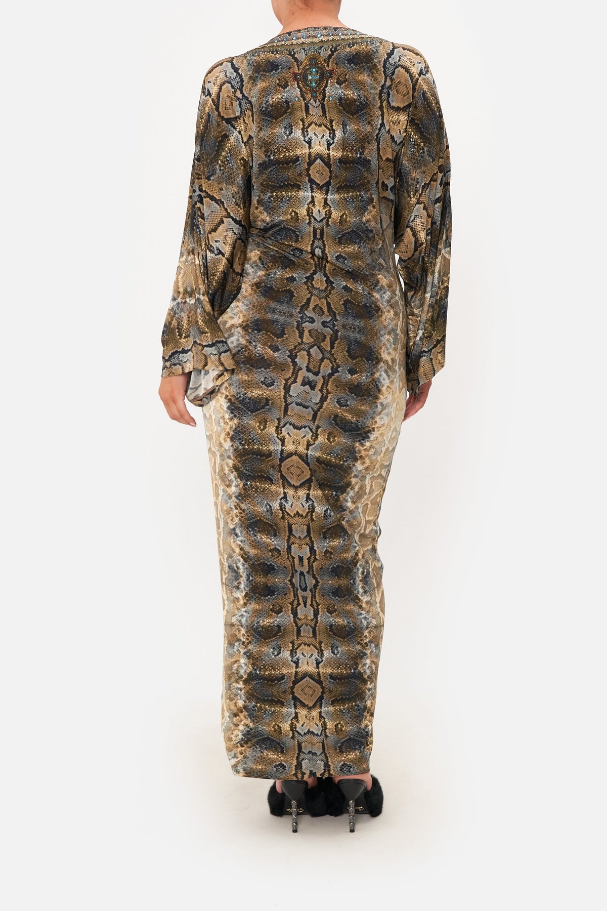 LONG SPLIT FRONT TWIST DRESS CALL OF THE FALCON