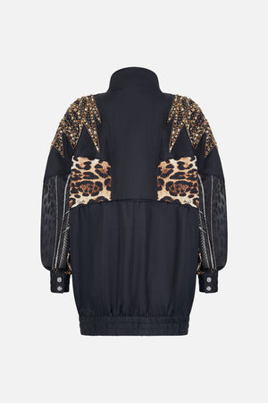 Back product view of CAMILLA animal print jacket in Chaos In The Cosmos print