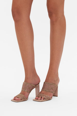 ALEXIA SLIM BLOCK HEEL MULE SOLID BLACK
