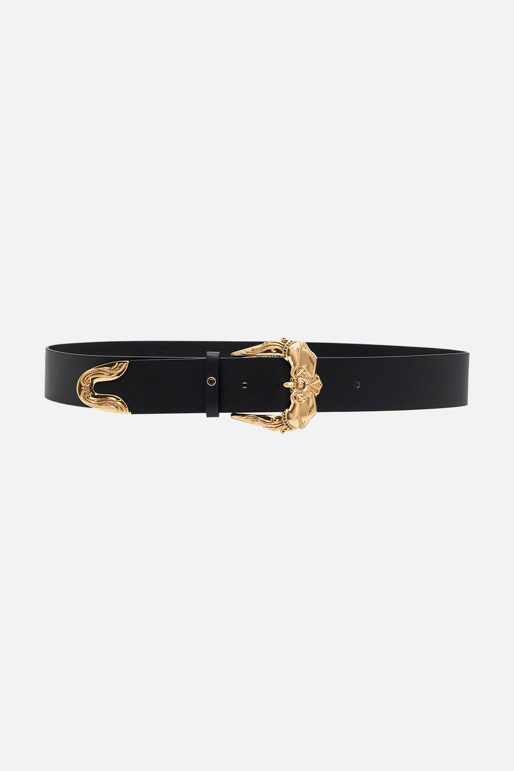 Buckle Belt Solid Black print by CAMILLA