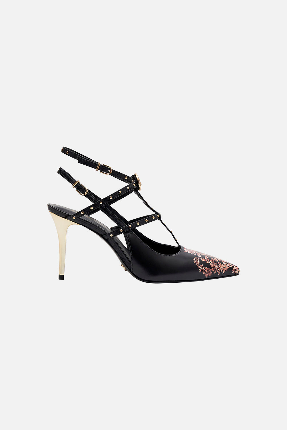 Portia High Heel Pump Solid Black print by CAMILLA