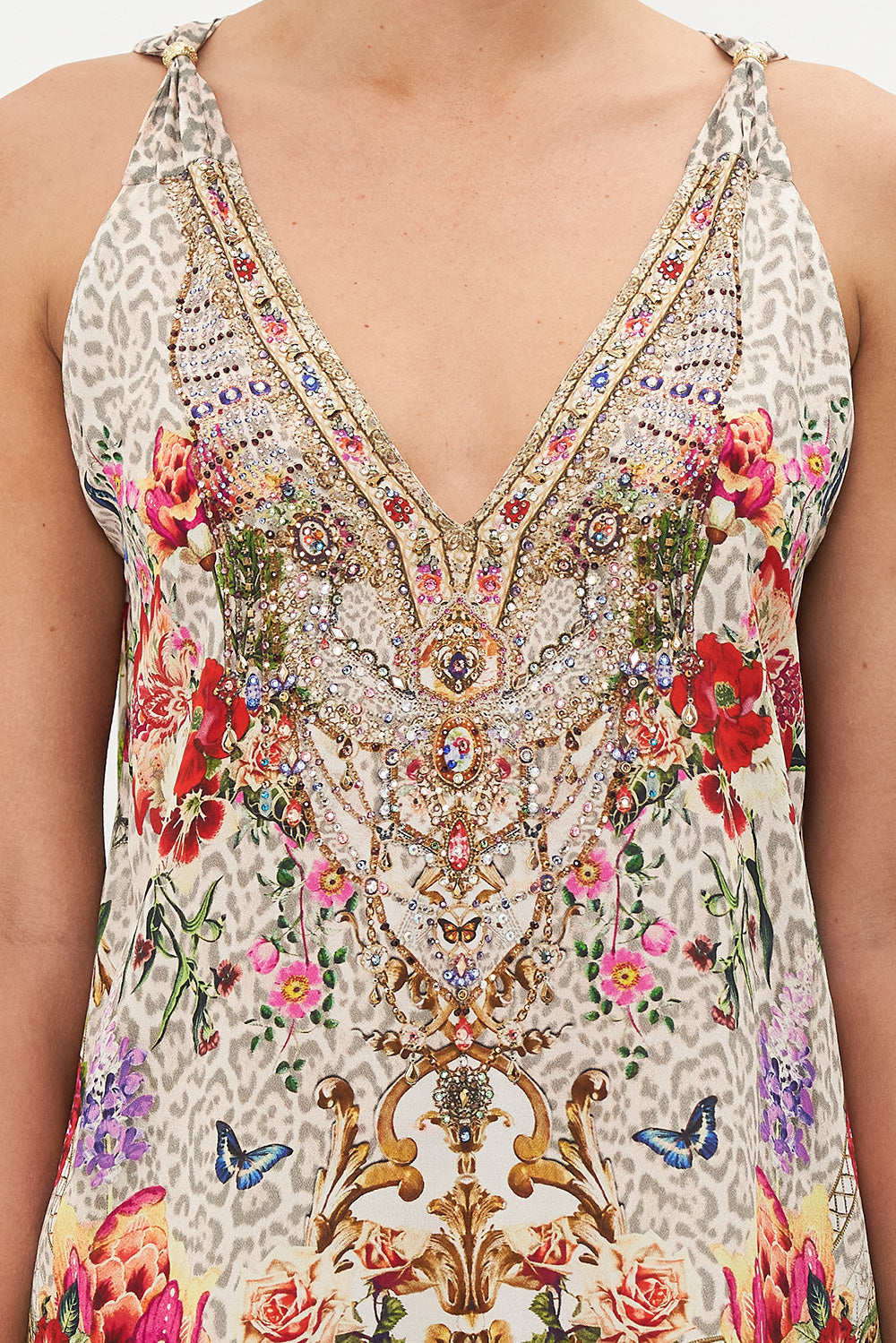 TANK TOP WITH STRAP BEAD DETAIL LEOS BOUQUET