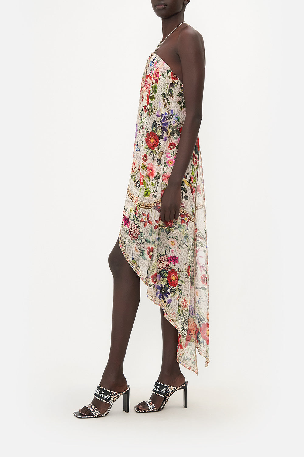 STRAPLESS OVERLAY PLAYSUIT LEOS BOUQUET