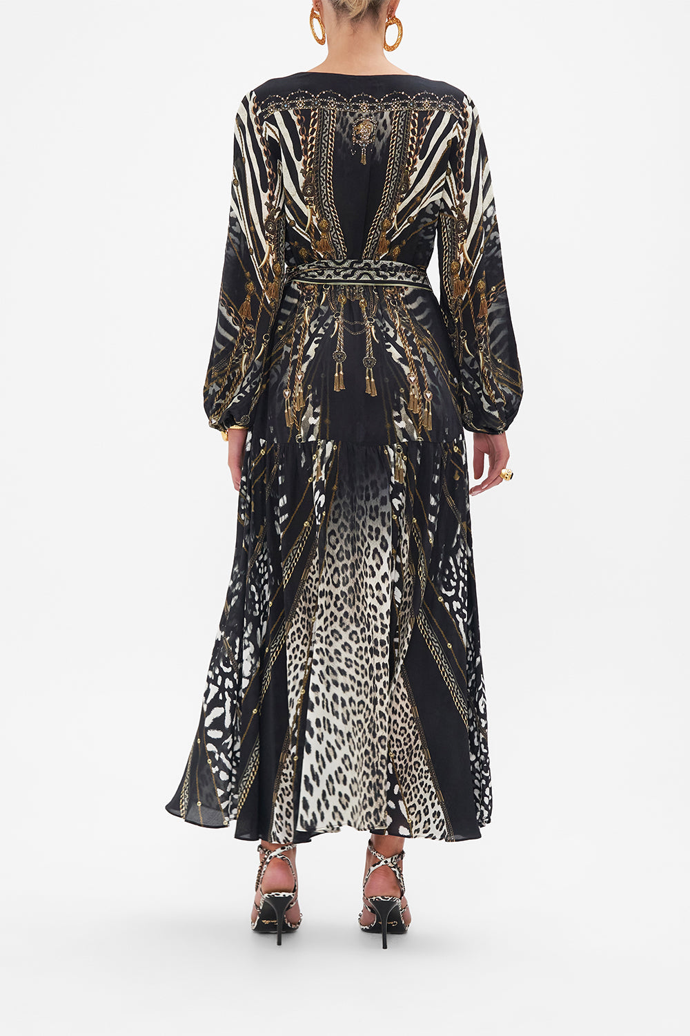 V NECK DRESS WITH BELT UNTAMED ROYALTY