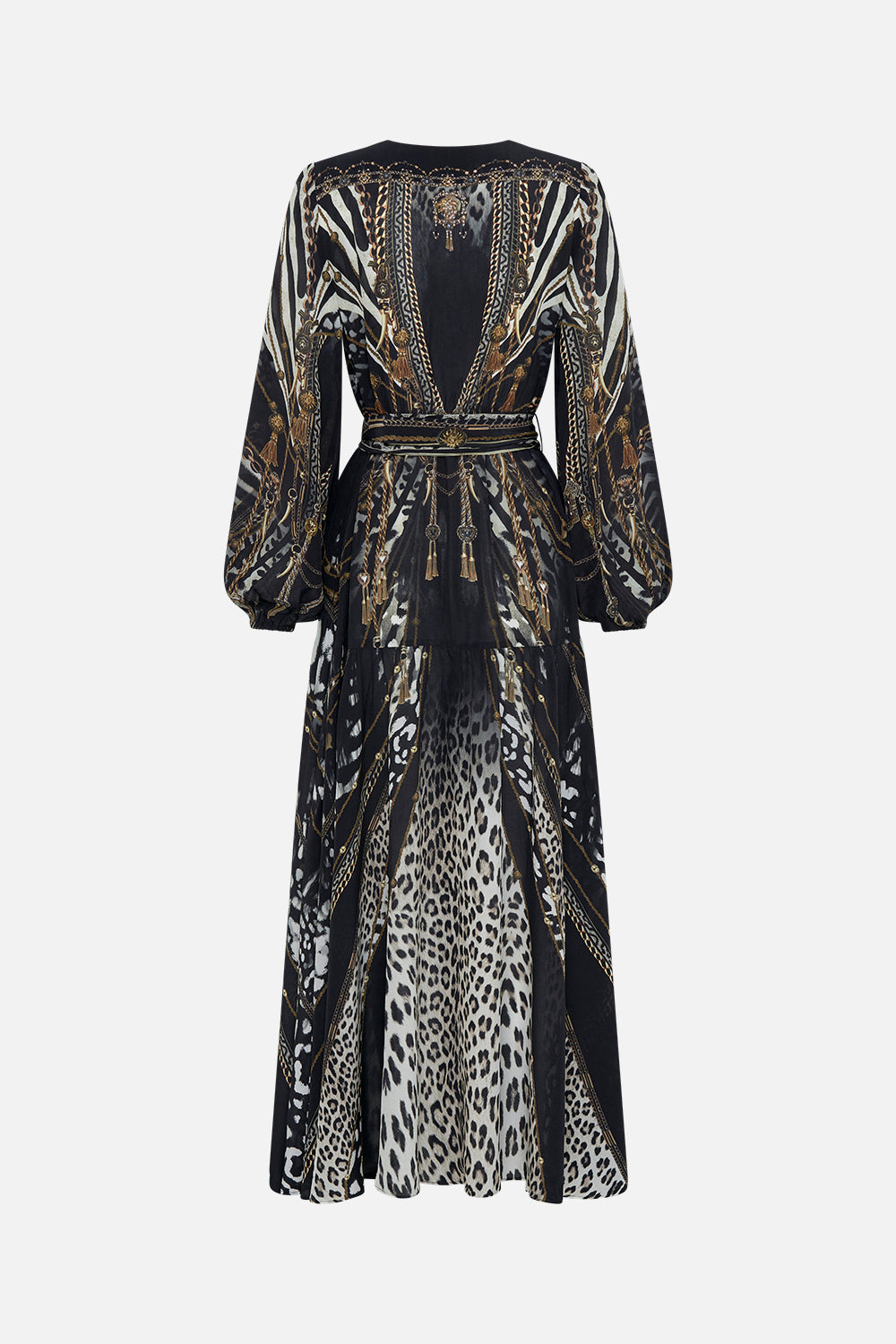 V NECK DRESS WITH BELT UNTAMED ROYALTY