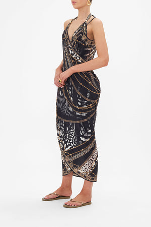 SARONG WITH STRAPS AND TRIM DETAIL UNTAMED ROYALTY