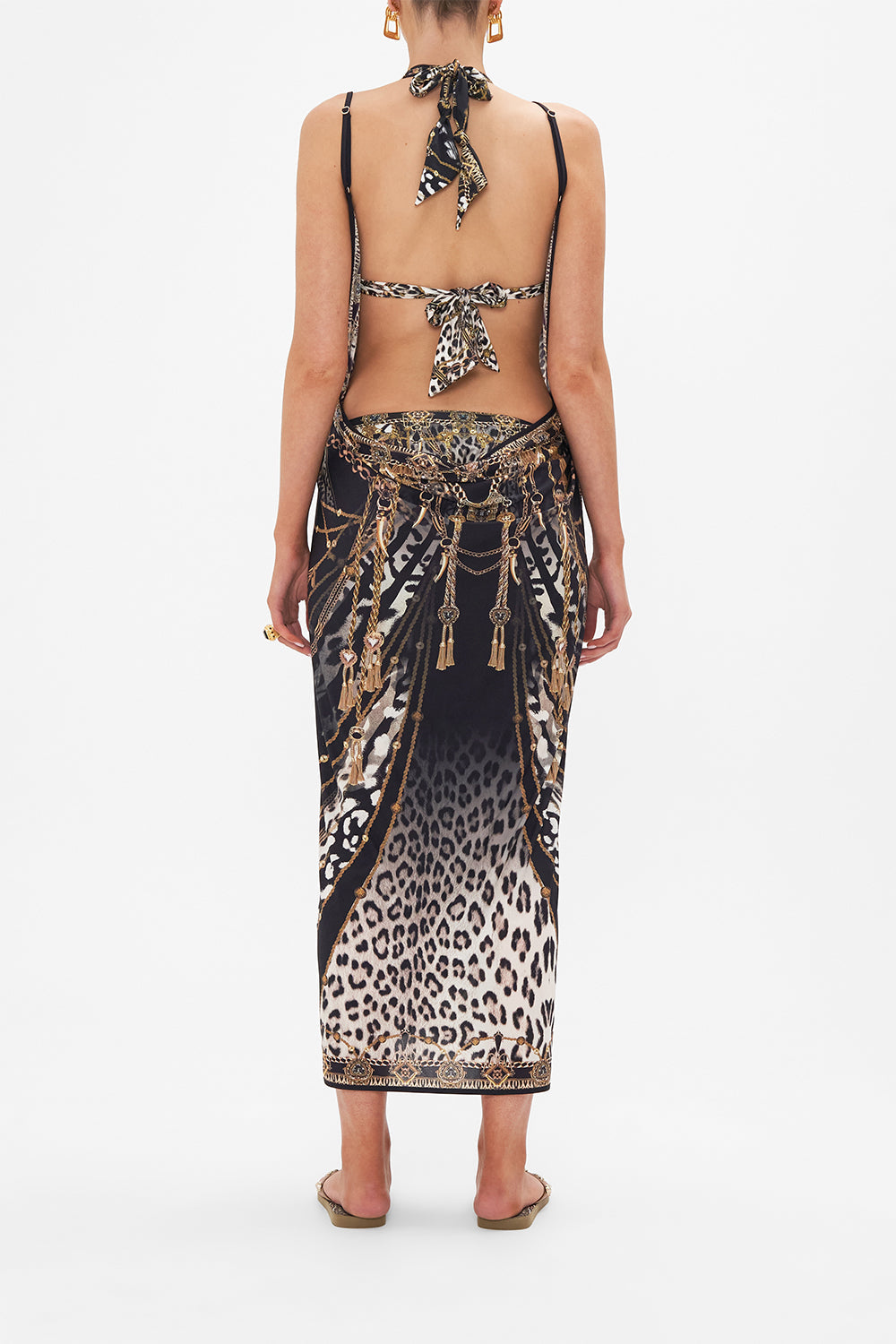SARONG WITH STRAPS AND TRIM DETAIL UNTAMED ROYALTY