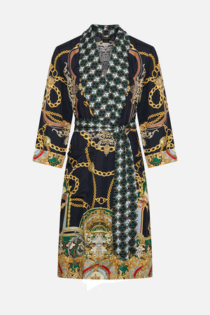 Product view of Hotel Franks by CAMILLA mens silk robe in Jealousy And Jewels print