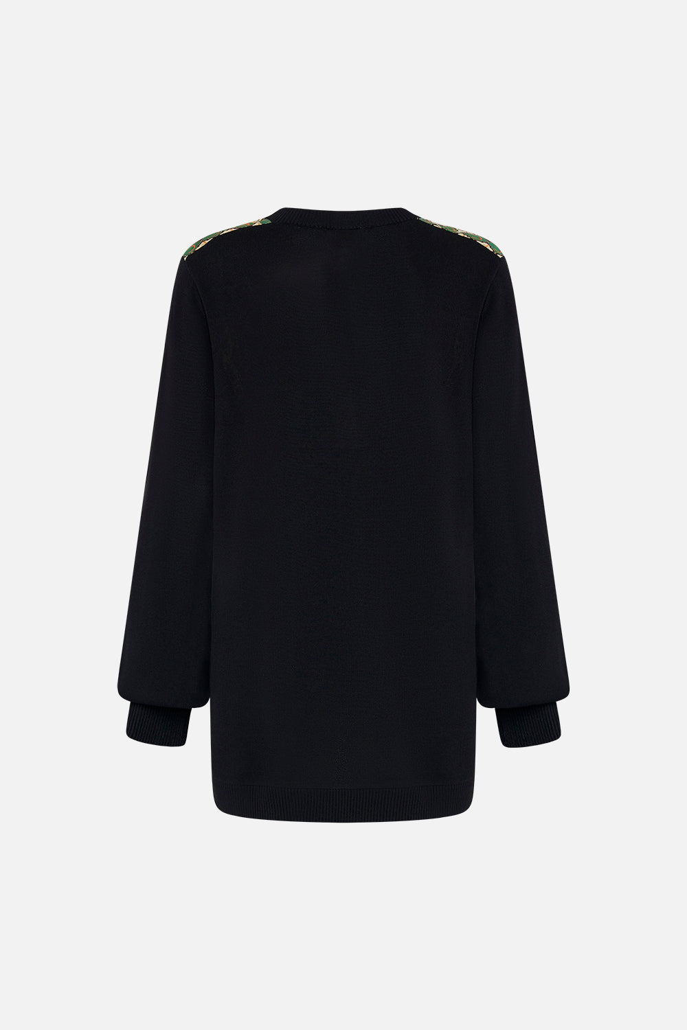 V NECK SILK FRONT JUMPER JEALOUSY AND JEWELS