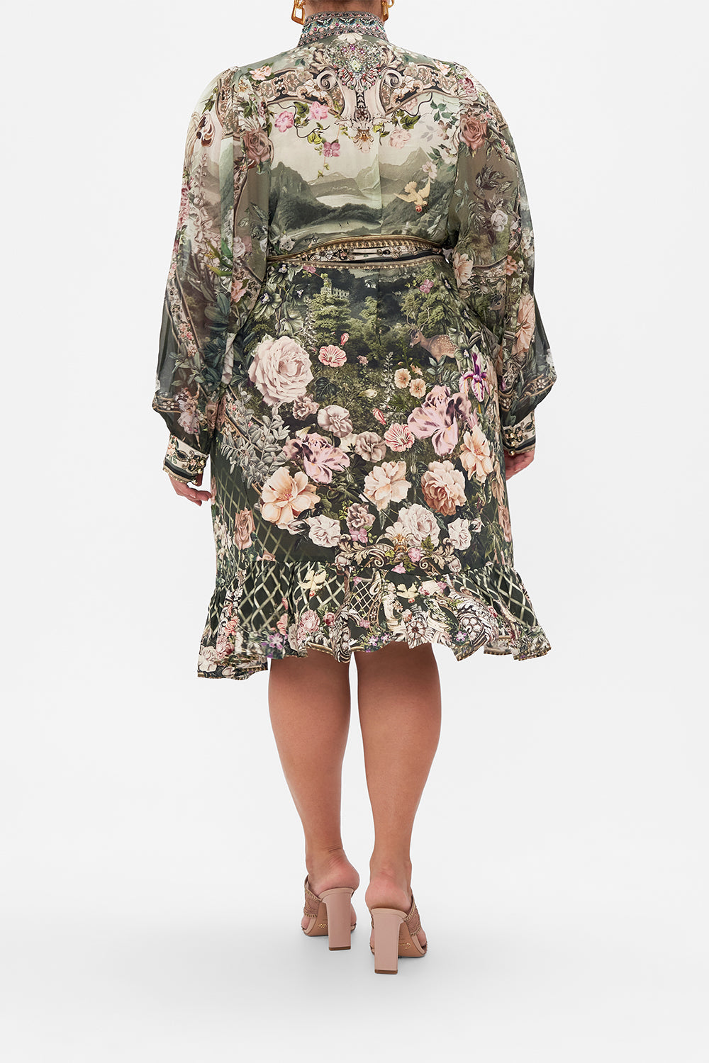 DROP SLEEVE SHIRT DRESS GARDEN OF GOOD FORTUNE