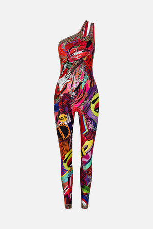 Product view of CAMILLA catsuit unitard in multicoloured Radical Rebirth print