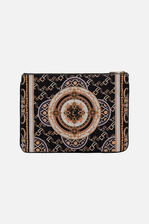 Back product view of CAMILLA clutch bag in Tether Me Not print