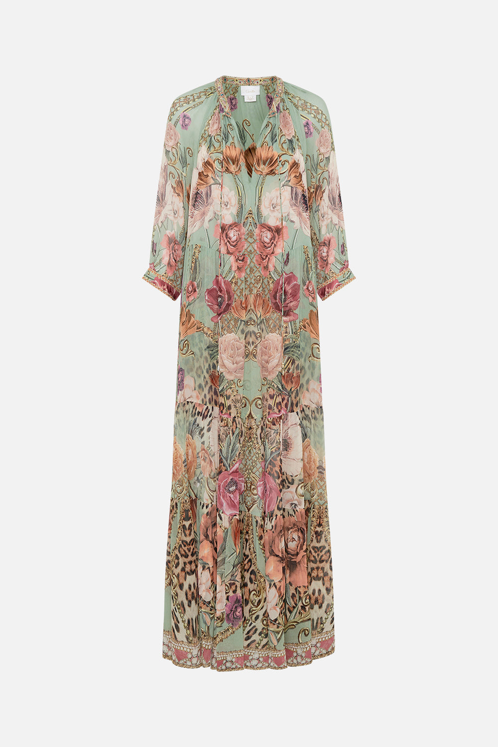 LONG GATHERED PANEL DRESS GROW AND GLOW