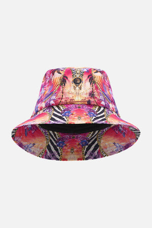 Product view of CAMILLA tropical print bucket hat in Wild Loving print 