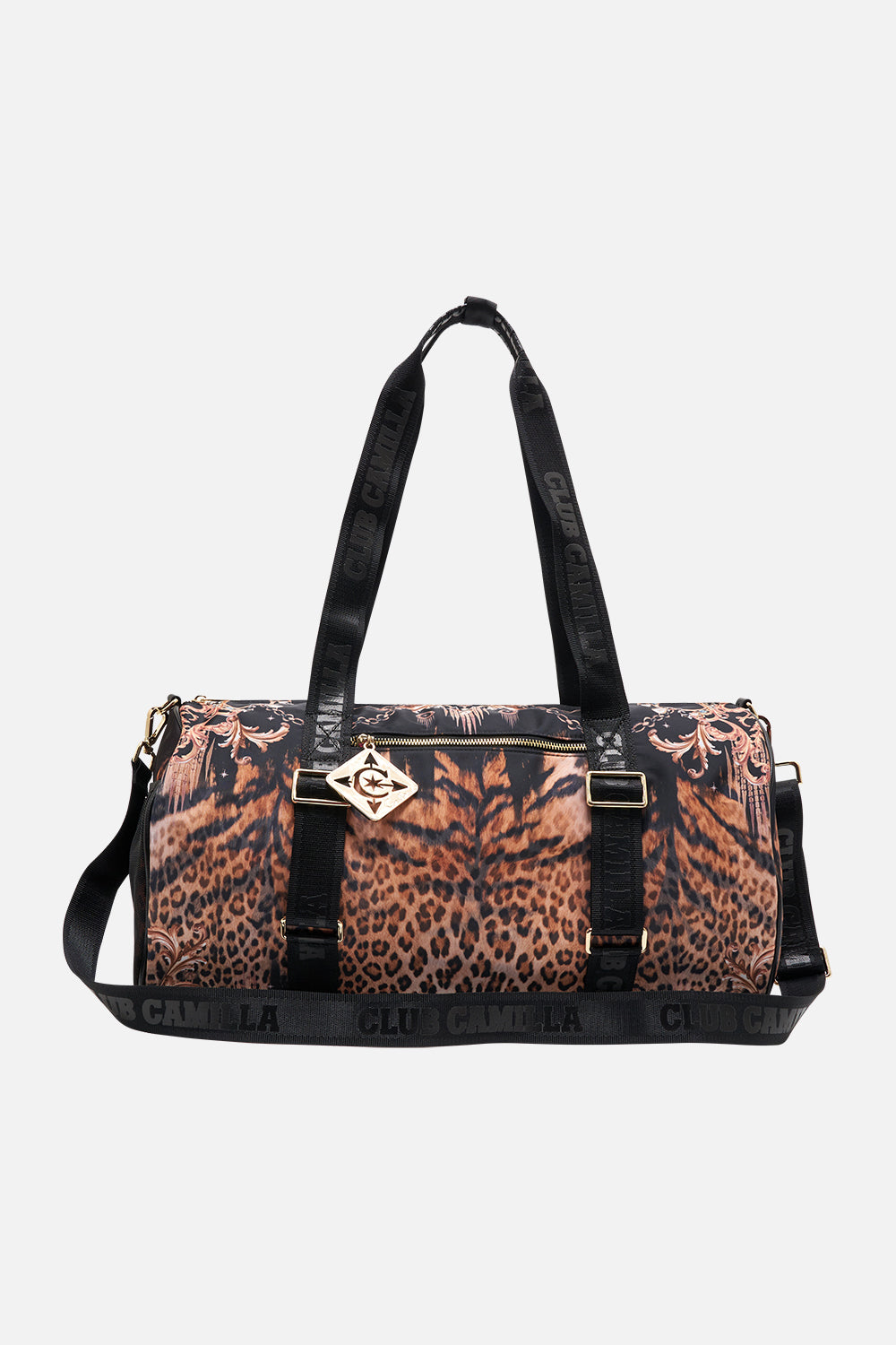 Product view of CAMILLA leopard print gym bag in Running in The Wild print