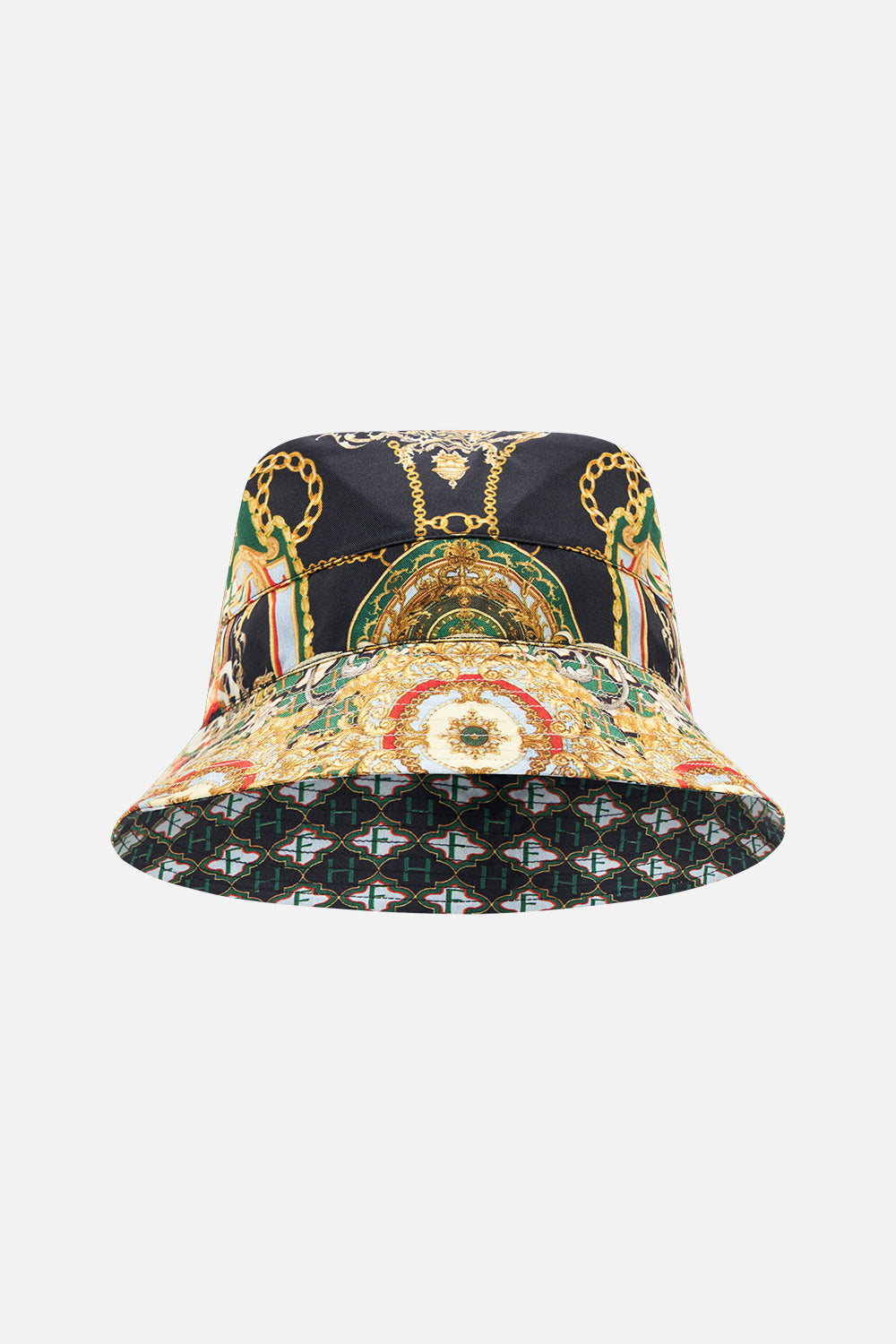 Product view of Hotel Franks By CAMILLA mens reversible bucket hat in Jealousy And Jewels print