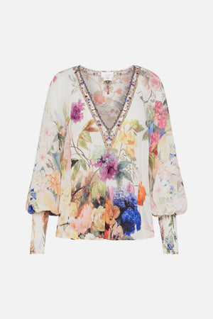 SHIRRED CUFF BLOUSE FRIENDS WITH FRESCOS