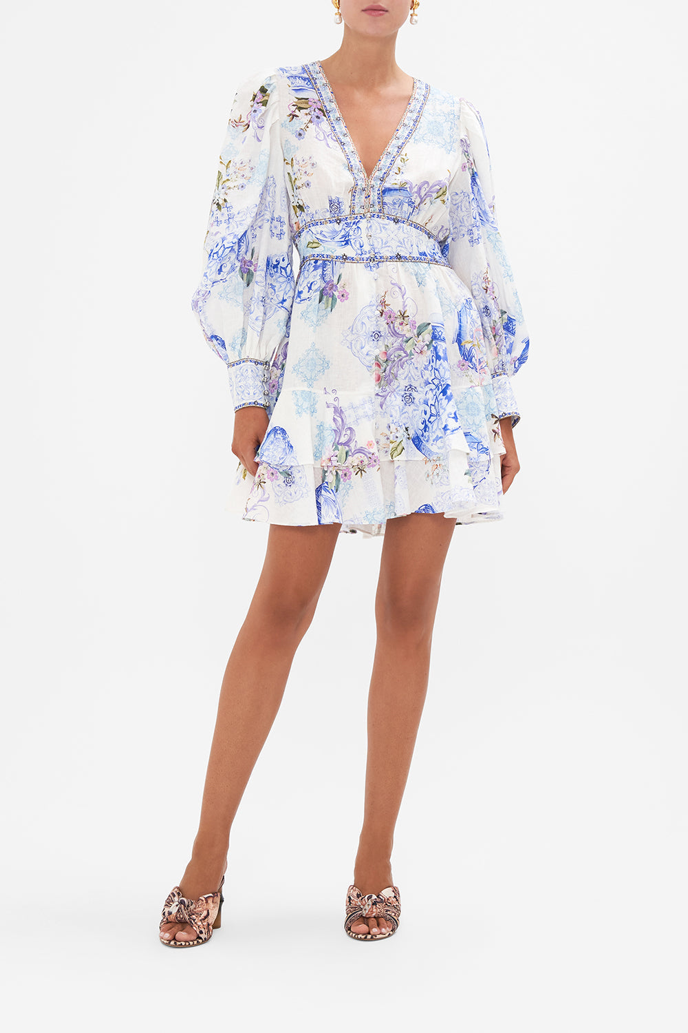 CAMILLA Button Shirt with Frill Detail - Seville Sweetheart
