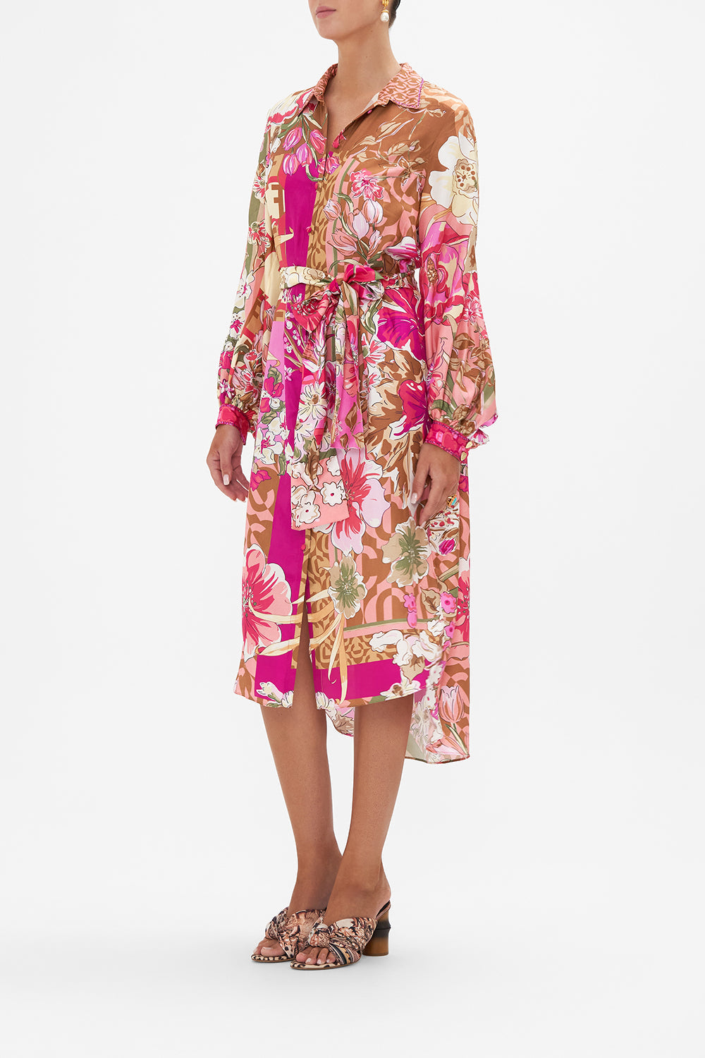 HIGH LOW MIDI SHIRT DRESS A GIRL NAMED FLORENCE