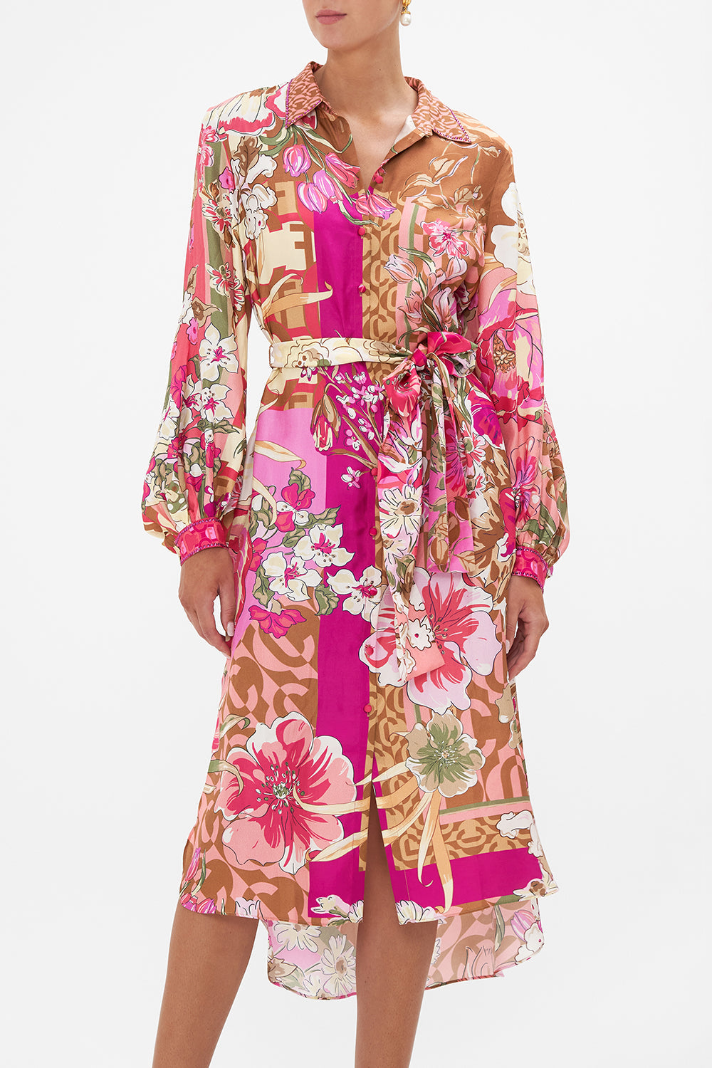 HIGH LOW MIDI SHIRT DRESS A GIRL NAMED FLORENCE