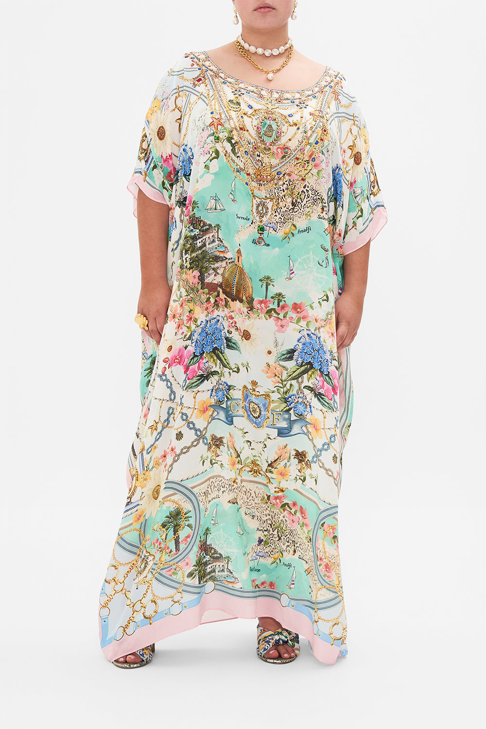 ROUND NECK KAFTAN AMALFI LULLABY