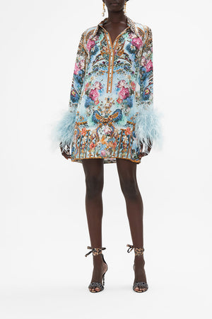 Mini Shirt Dress With Feathers, Letters To Leo | CAMILLA US – CAMILLA