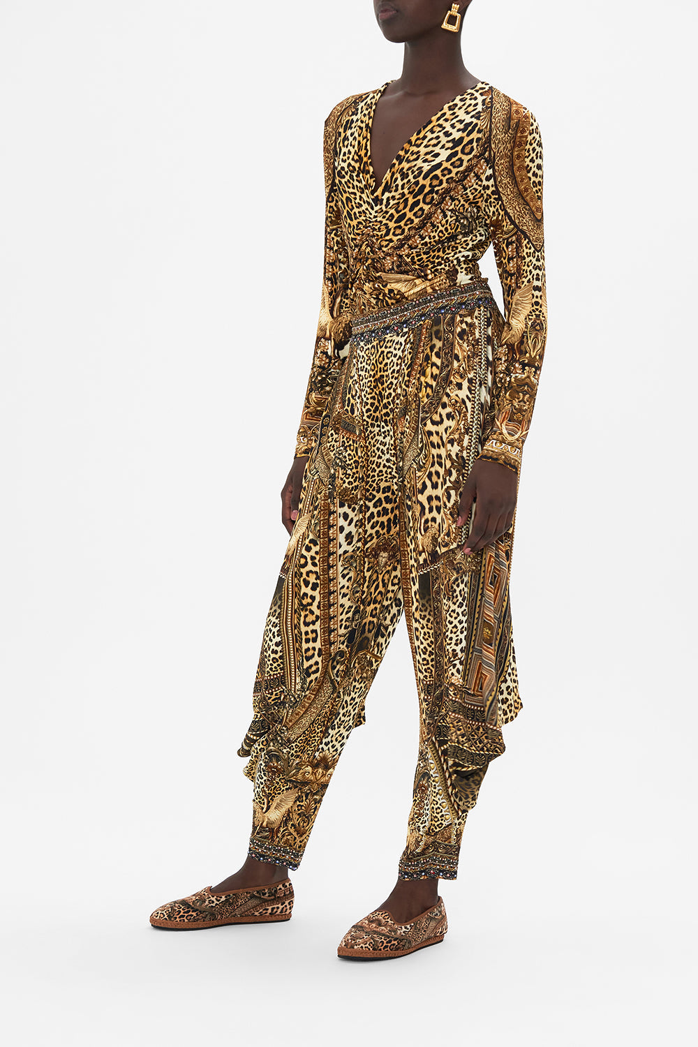 RUCHED LONG SLEEVE JERSEY TOP STANDING OVATION