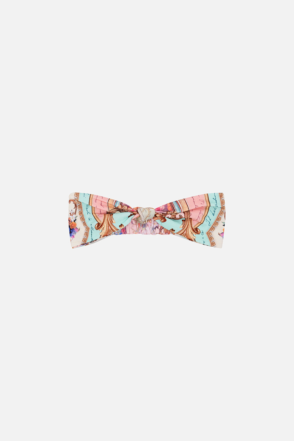 Product view of MILLA BY CAMILLA  kids headband in Letters From The Pink Room print
