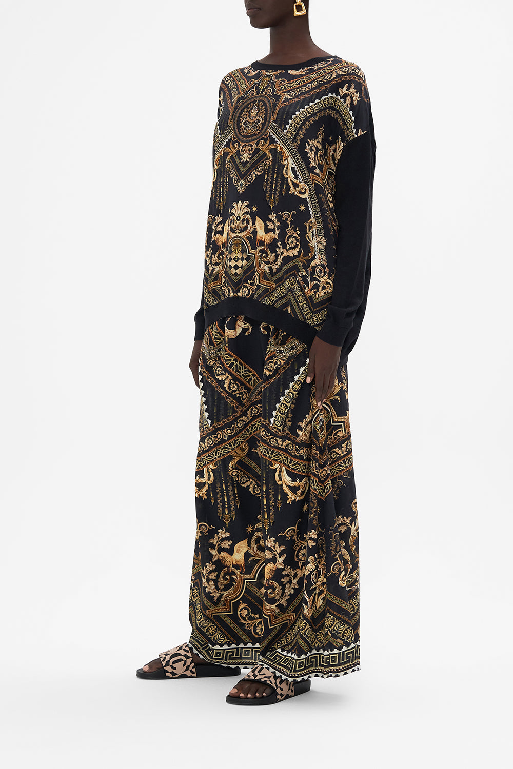 LONG SLEEVE JUMPER WITH PRINT FRONT DUOMO DYNASTY