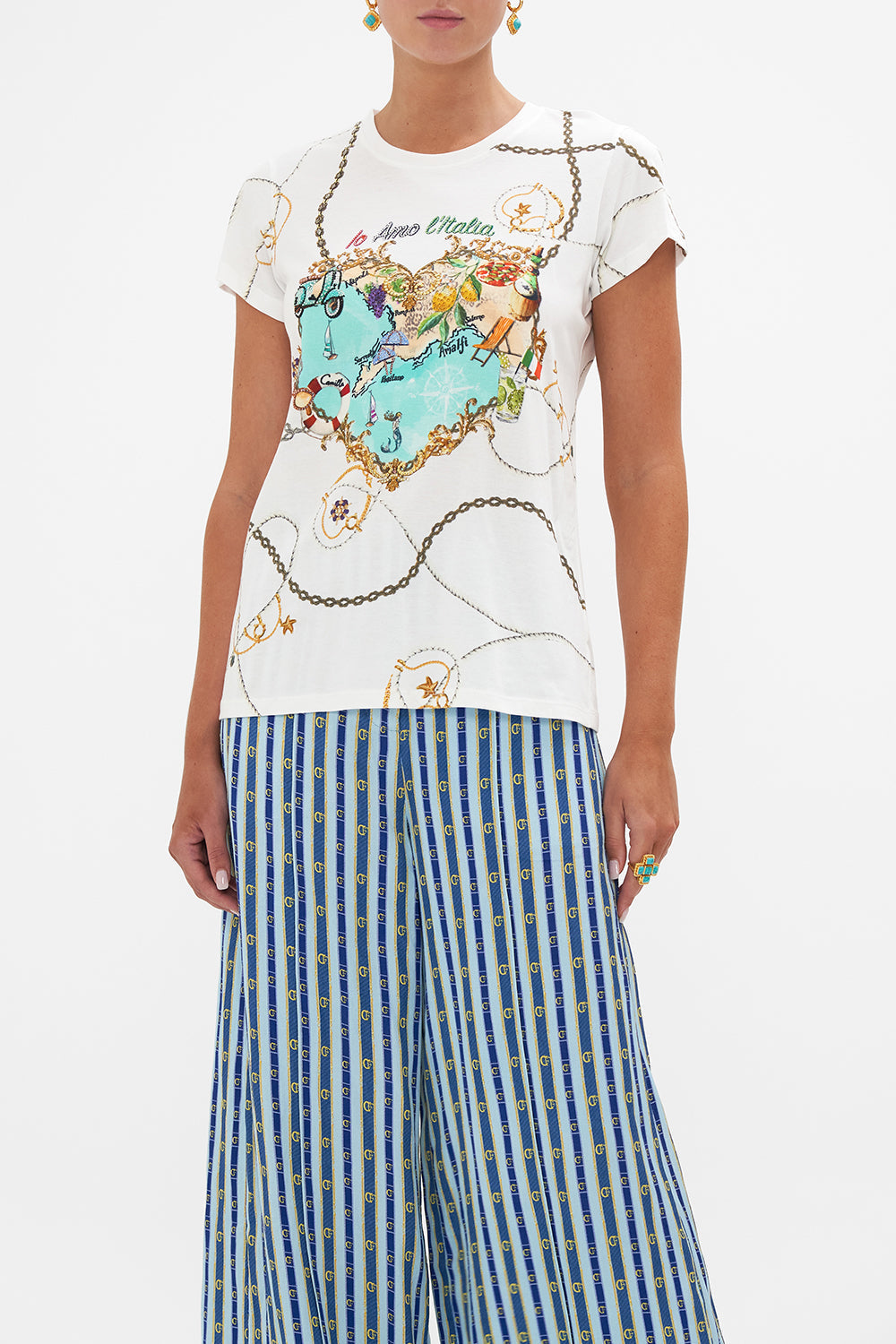 ORGANIC COTTON SLIM FIT TEE AMALFI LULLABY