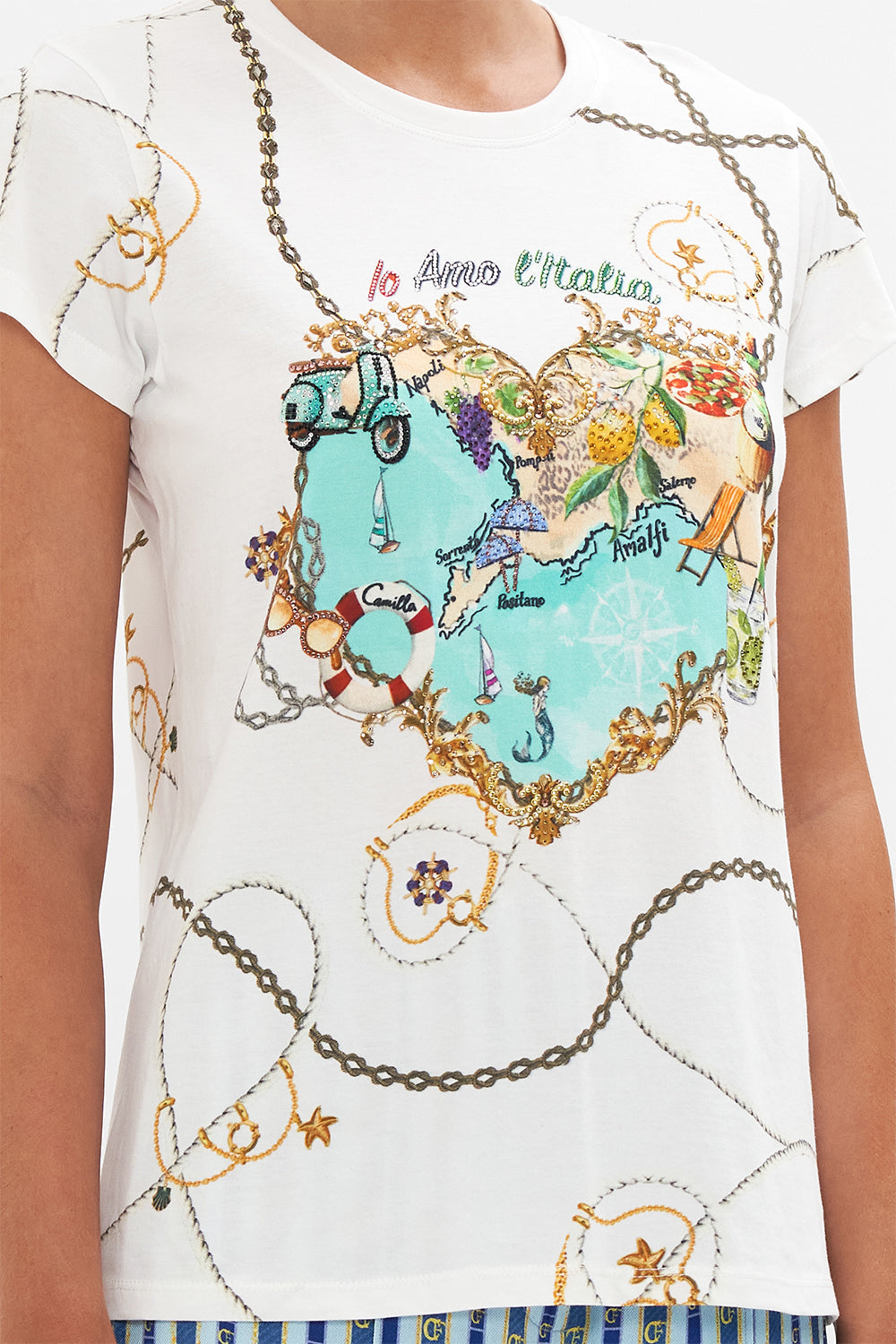 ORGANIC COTTON SLIM FIT TEE AMALFI LULLABY