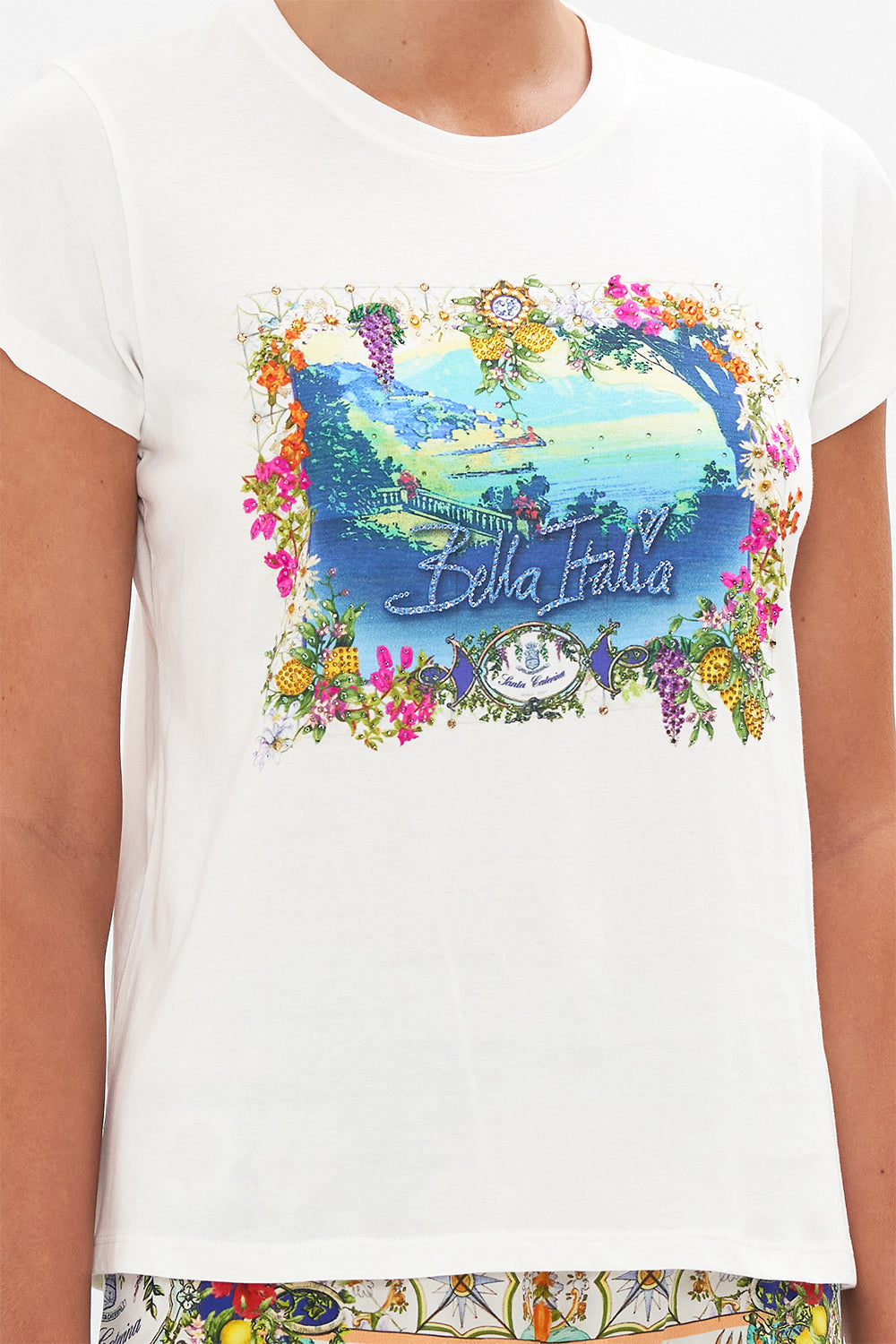 ORGANIC COTTON SLIM FIT TEE  AMALFI AMORE