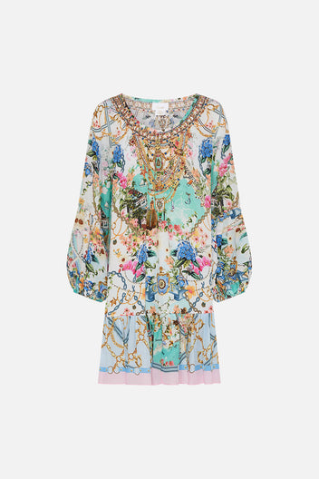 BLOUSON SLEEVE A LINE FRILL DRESS EARN YOUR STRIPES